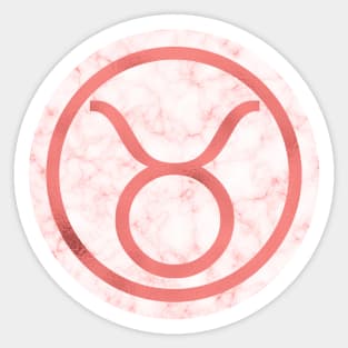 Living Coral Marble Zodiac - Taurus Sticker